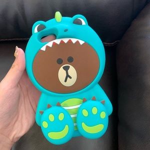 🐻Line Friends Used📱iPhone 7 Case 💯 Silicone